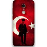 Gramaphone Xiaomi Redmi 5 Plus Uyumlu Atatürk Desenli Telefon Kılıfı + Ekran Koruyucu - 5849