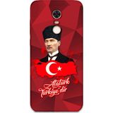 Gramaphone Xiaomi Redmi 5 Plus Uyumlu Atatürk Desenli Telefon Kılıfı + Ekran Koruyucu - 5851