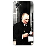 Gramaphone Xiaomi Redmi Note 10s ile Uyumlu Atatürk Desenli Telefon Kılıfı + Ekran Koruyucu - 5850