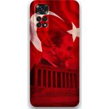 Gramaphone Xiaomi Redmi Note 11 Pro 5G Uyumlu Atatürk Desenli Telefon Kılıfı + Ekran Koruyucu - 5848