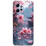 Gramaphone Xiaomi Redmi Note 12 4G ile Uyumlu Çiçek Desenli Telefon Kılıfı + Ekran Koruyucu - 5794