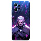 Gramaphone Xiaomi Redmi Note 12 4G ile Uyumlu Geralt Desenli Telefon Kılıfı + Ekran Koruyucu - 5826