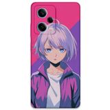 Gramaphone Xiaomi Redmi Note 12 5G ile Uyumlu Anime Desenli Telefon Kılıfı + Ekran Koruyucu - 5742