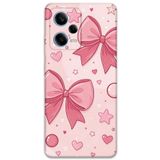 Gramaphone Xiaomi Redmi Note 12 5G ile Uyumlu Kurdele Desenli Telefon Kılıfı + Ekran Koruyucu - 5803