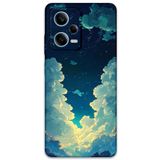 Gramaphone Xiaomi Redmi Note 12 5G ile Uyumlu Uzay Desenli Telefon Kılıfı + Ekran Koruyucu - 5868