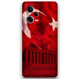 Gramaphone Xiaomi Redmi Note 12 Pro 5G ile Uyumlu Atatürk Desenli Telefon Kılıfı + Ekran Koruyucu - 5848