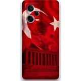 Gramaphone Xiaomi Redmi Note 12 Pro 5G Uyumlu Atatürk Desenli Telefon Kılıfı + Ekran Koruyucu - 5848