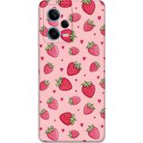 Gramaphone Xiaomi Redmi Note 12 Pro 5G Uyumlu Çilek Desenli Telefon Kılıfı + Ekran Koruyucu - 5804