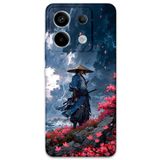 Gramaphone Xiaomi Redmi Note 13 Pro 4G ile Uyumlu Samuray Desenli Telefon Kılıfı + Ekran Koruyucu - 5825