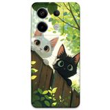 Gramaphone Xiaomi Redmi Note 13 Pro 5G ile Uyumlu Kedi Desenli Telefon Kılıfı + Ekran Koruyucu - 5785