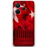 Gramaphone Xiaomi Redmi Note 14 4G ile Uyumlu Atatürk Desenli Telefon Kılıfı + Ekran Koruyucu - 5848