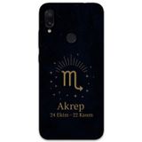 Gramaphone Xiaomi Redmi Note 7 Uyumlu Akrep Burcu Desenli Telefon Kılıfı + Ekran Koruyucu - 5775