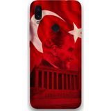 Gramaphone Xiaomi Redmi Note 7 Uyumlu Atatürk Desenli Telefon Kılıfı + Ekran Koruyucu - 5848