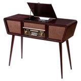 Gramofon Nostaljik Ahşap Standlı Pikap Plak Çalar Radyo Bluetooth Usb 100cm C0999