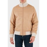 Gran Sasso % 100 Yün Regular Fit Dik Yaka Fermuarlı Ceket Erkek Ceket 78148 58000 120 - Taba - 50