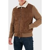 Gran Sasso % 100 Yün Regular Fit Klasik Yaka Fermuarlı Ceket Erkek Ceket 13196 58005 190 - Kahve - 52