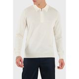 Gran Sasso % 100 Yün Regular Fit Yarım Fermuarlı Polo Yaka Kazak Erkek Polo Yaka Kazak 55125 14290 005 - Ekru - 50