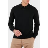 Gran Sasso% 100 Yün Regular Fit Yarım Fermuarlı Polo Yaka Kazak Erkek POLO YAKA KAZAK 55125 14290 099