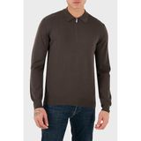 Gran Sasso% 100 Yün Regular Fit Yarım Fermuarlı Polo Yaka Kazak Erkek POLO YAKA KAZAK 55125 14290 177