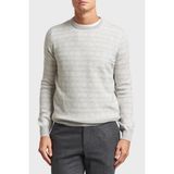 Gran Sasso Desenli Yün ve Kaşmir Karışımlı Slim Fit Bisiklet Yaka Kazak Erkek Kazak 58124 19655 044 - Gri - 52