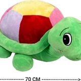 Gran Toys Peluş Renkli Kaplumbağa - 70Cm