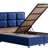 Grand 140x190 cm Lacivert New Baza ve Başlık Seti