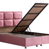 Grand 90x190 cm Pembe New Baza ve Başlık Seti
