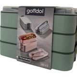 Grand Concept Store Gondol Layer Lunch Box Kilitli Kat Kat Beslenme Kutusu Çatal Kaşıklı (Haki)