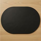 Grand Fine Art 6 Kişilik 12 Parça Siyah Tam Oval Deri Amerikan Servis Supla 33X44 Cm-Kolay Silinir Supla - 44 x 33 cm - 001-Renkli