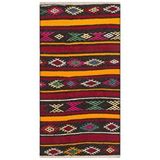 Grand Hedef Halı Anadolu El Dokuma Çiçekli Desen Vintage Kilim Kahverengi