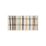 Grand Hedef Halı Beyaz Renkli Çizgili El Dokuma Vintage Kilim Siyah