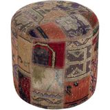 Grand Hedef Halı Doğal El Dokuma Anadolu Kilim Patchwor Puf - 40x40 cm - Naturel