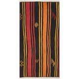 Grand Hedef Halı Eşsiz El Dokuma Turuncu Kirmizi Rengi Çiçekli Vintage Kilim Kahverengi