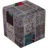 Grand Hedef Halı Geneleksel El Dokuma Gri Karabağ Kilim Karışık Puf - 40x40 cm