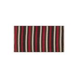Grand Hedef Halı Gerçek El Dokuma Beyaz Mürdüm Rengi Çizgili Desen Vintage Kilim Kırmızı