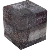 Grand Hedef Halı Gerçek El Dokuma Gri Rengi El Dokuma Puf - 40x40 cm