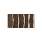 Grand Hedef Halı Gerçek El Dokuma Krem Rengi Çizgili Kahverengi Vintage Kilim Çok Renkli