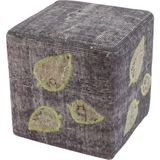 Grand Hedef Halı Multi Rengi El Dokuma Yünlü Puf - 40x40 cm - Gri