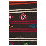 Grand Hedef Halı Siyah Renk Beyaz Bordo Rengi Kilim Paspas Siyah
