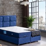 Grand New Baza Başlık Ve Orthosoft Yatak Lacivert, 160X200