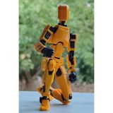 Grand TALİSMAN Oynar Eklemli Hareketli Robot Oyuncak Aksiyon Figürü 3D Baskı dummy 13 cm (Montajlı) (SİYAH-SARI)