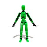 Grand TALİSMAN Oynar Eklemli Hareketli Robot Oyuncak Aksiyon Figürü 3D Baskı dummy 13 cm (Montajlı-YEŞİL)