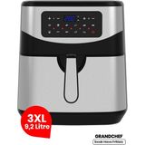 Grandchef 9.2 Litre Inox Geniş Hazneli 3xl Dokunmatik 10 Ön Ayarlı Airfryer Sıcak Hava Fritözü - Siyah