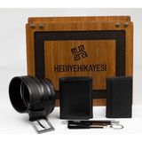 Grande 1414 Hakiki Deri Erkek Cüzdan & Hakiki Deri Kartlık Ve Hakiki Deri Kemer Seti