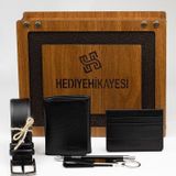 Grande 1414 Hakiki Deri Mıknatıslı Erkek Cüzdan / 747 Hakiki Deri Kartlık Ve Hakiki Deri Kemerseti