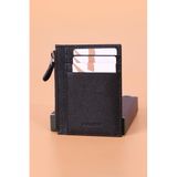 Grande 853 Unisex hakiki deri slim kartlık SİYAH