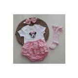 Grande Home Minnie Kız Bebek Fırfırsort Etek Pembe Takım