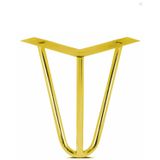 Grande Home Side Metal Ahşap ve Kütük Sehpa Ayağı 15 cm Gold