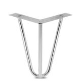 Grande Home Side Metal Ahşap ve Kütük Sehpa Ayağı 15 cm Krom