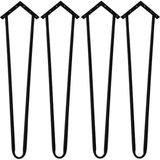 Grande Home Talya 4' lü Set Ahşap ve Kütük Sehpa Metal Firkete Ayak - 48 cm